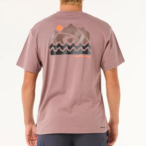 RIP CURL VAPORCOOL SEARCH TREK TEE TWILIGHT MAUVE