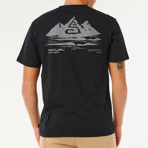 RIP CURL VAPORCOOL SEARCH PEAK TEE BLACK