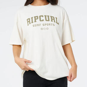 RIP CURL VARSITY SPORTS HERITAGE TEE BONE/KHAKI