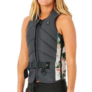 RIP CURL WAKE 2024 WOMENS DAWN PATROL PRO BUOY VEST CHARCOAL