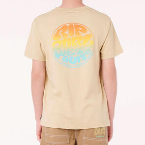 RIP CURL BOYS WETSUIT ICON TEE KHAKI SAND