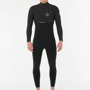RIP CURL WETSUITS 2026 E-BOMB CHEST ZIP 4/3MM STEAMER BLACK