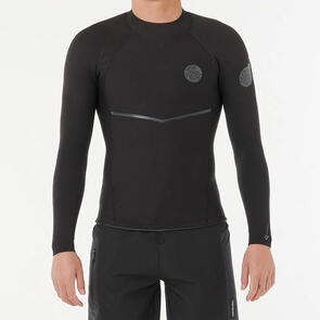RIP CURL WETSUITS 2026 E-BOMB LS 1.5MM WETSUIT JACKET BLACK