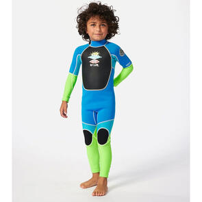 RIP CURL WETSUITS 2026 GROMS OMEGA BZ EASY ON/OFF WETSUIT BLUE