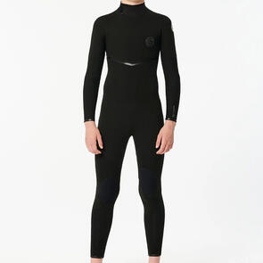 RIP CURL WETSUITS 2026 KIDS E-BOMB BACK ZIP 4/3MM GB STEAMER BLACK