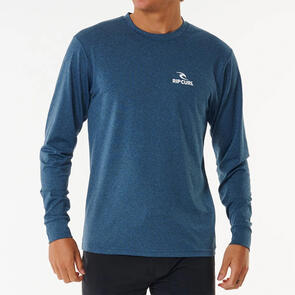 RIP CURL WETSUITS 2026 STACK BRAND ICON UPF L/S RASH VEST NAVY MARLE