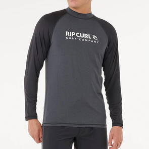 RIP CURL WETSUITS 2026 SHOCK UPF L/S RASH VEST BLACK MARLE