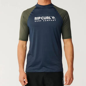 RIP CURL WETSUITS 2026 SHOCK UPF S/S RASH VEST DARK OLIVE