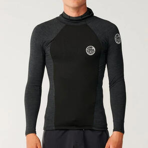 RIP CURL WETSUITS 2026 ULTIMATE SEARCH LS HOOD VEST BLACK