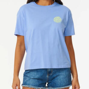 RIP CURL WETTIE ICON RELAXED TEE MID BLUE