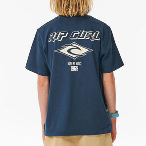 RIP CURL YOUTH FADEOUT ICON TEE DARK NAVY