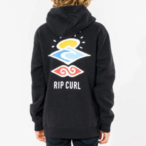 RIP CURL YOUTH SEARCH ICON HOOD BLACK