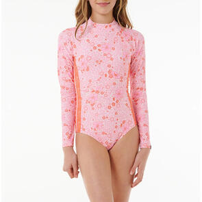 RIP CURL YOUTH SUMMER SOL LS SURFSUIT BRIGHT PINK