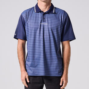 RIVVIA GOLF BORDER RELAXED-FIT POLO NAVY
