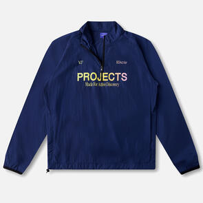 RIVVIA PROJECTS GOLF PROJECTS 1/4 ZIP SPRAY JACKET BLUE