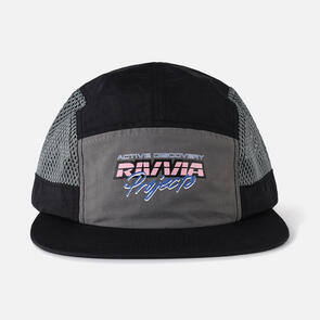 RIVVIA RACETRACK RUNNING CAP BLACK GREY