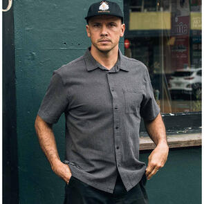 RIVVIA VV CHECK SS SHIRT BLACK GREY