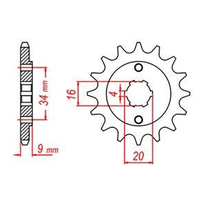 WHITES SPKT FRONT RK STEEL 1554 12T #520