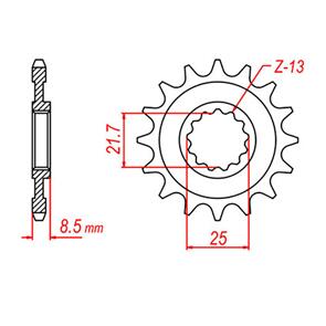 WHITES SPKT FRONT RK STEEL 1537 17T #525