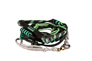 RONIX SPINNER SILICONE SURF ROPE WITH HANDLE (JADE / BLACK)