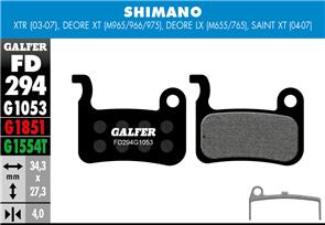 GALFER FD294 BRAKE PADS SHIMANO DEORE XT, LX G1053 STANDARD