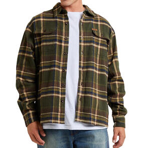 ROLLAS TRAILER CHECK SHIRT FADED ARMY