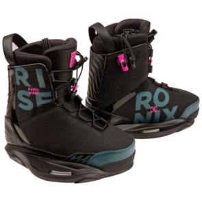 RONIX 2025 WOMENS RISE INTUITION+ BINDINGS (BLACK / TEAL / PINK)