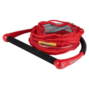 RONIX COMBO 1.0 - TPR GRIP 1 IN. DIA. W/65FT. 4-SECT. PE ROPE - RED / GREY