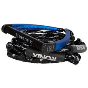 RONIX PU SYN. BUNGEE SURF ROPE W/10IN. HANDLE W/ 25FT. 4-SECT. ROPE - BLUE