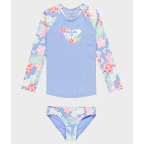ROXY TODDLER TROPICAL STORY LS LYCRA SET GRAPEMIST TROPICAL P
