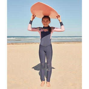 ROXY GIRLS 3/2MM SWELL SERIES GIRL BACK ZIP GBS STEAMER MOOD INDIGO TRUE PAR