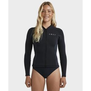ROXY 1MM SWELL NATURAL FRONT ZIP JACKET ANIMAL PRINT