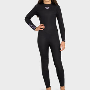ROXY GIRLS 4/3 PROLOGUE GIRL BACKZIP STEAMER BLACK