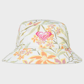 ROXY GIRLS TINY HONEY HAT BRIGHT WHITE FLORAL HORIZON