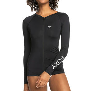 ROXY NEW ESSENTIALS LS ZIPPED LYCRA ANTHRACITE