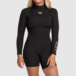 ROXY 2025 PROLOGUE+ 2MM LONG SLEEVE FLATLOCK SPRING BLACK