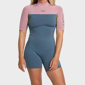 ROXY 2025 PROLOGUE+ 2MM SHORT SLEEVE FLATLOCK SPRING ASH