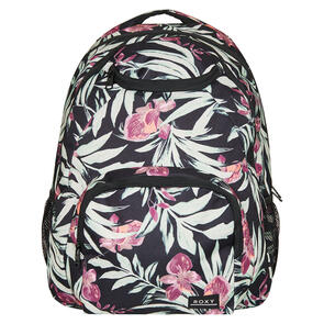 ROXY SHADOW SWELL PRINTED BACKPACK ANTHRACITE WIND SWEPT FLORAL