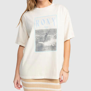 ROXY SING ON THE BEACH TEE PARCHMENT