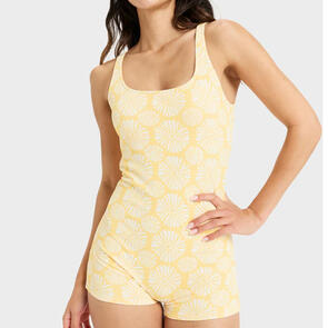 ROXY TROPICAL TILE BOYLEG OP BANANA CREAM TROPICA