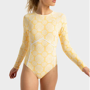 ROXY TROPICAL TILE ONESIE BANANA CREAM TROPICA