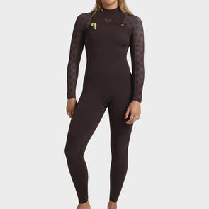 ROXY WOMENS 4/3 ELITE XT STRETCH CHESTZIP STEAMER COCONUT SHELL