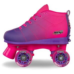 CRAZY SKATES ROCKET JR PINK/PURPLE SIZE ADJUSTABLE ROLLER SKATES
