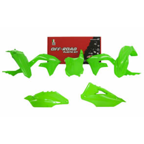 RTECH PLASTICS KIT - KAWASAKI KX450F 19-21, KX250F 2021 FLURO GREEN