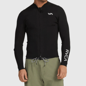 RVCA BALANCE 2MM FRONT ZIP JACKET BLACK