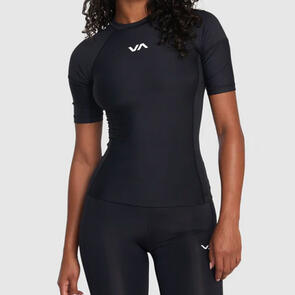 RVCA COMPRESSION SS RASH BLACK
