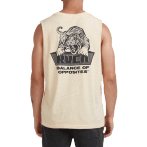 RVCA EXOTIC MUSCLE  TANK CLAY