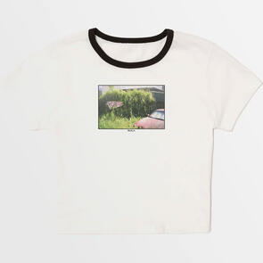 RVCA SHRUNKEN RINGER VINTAGE WHITE