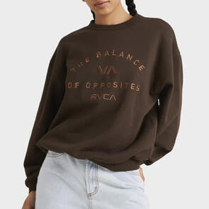 RVCA BOLD VINTAGE CREW CHOCOLATE