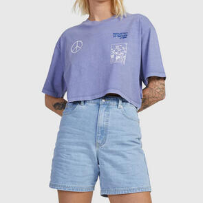 RVCA COCO DENIM SHORT LIGHT BLUE DENIM
